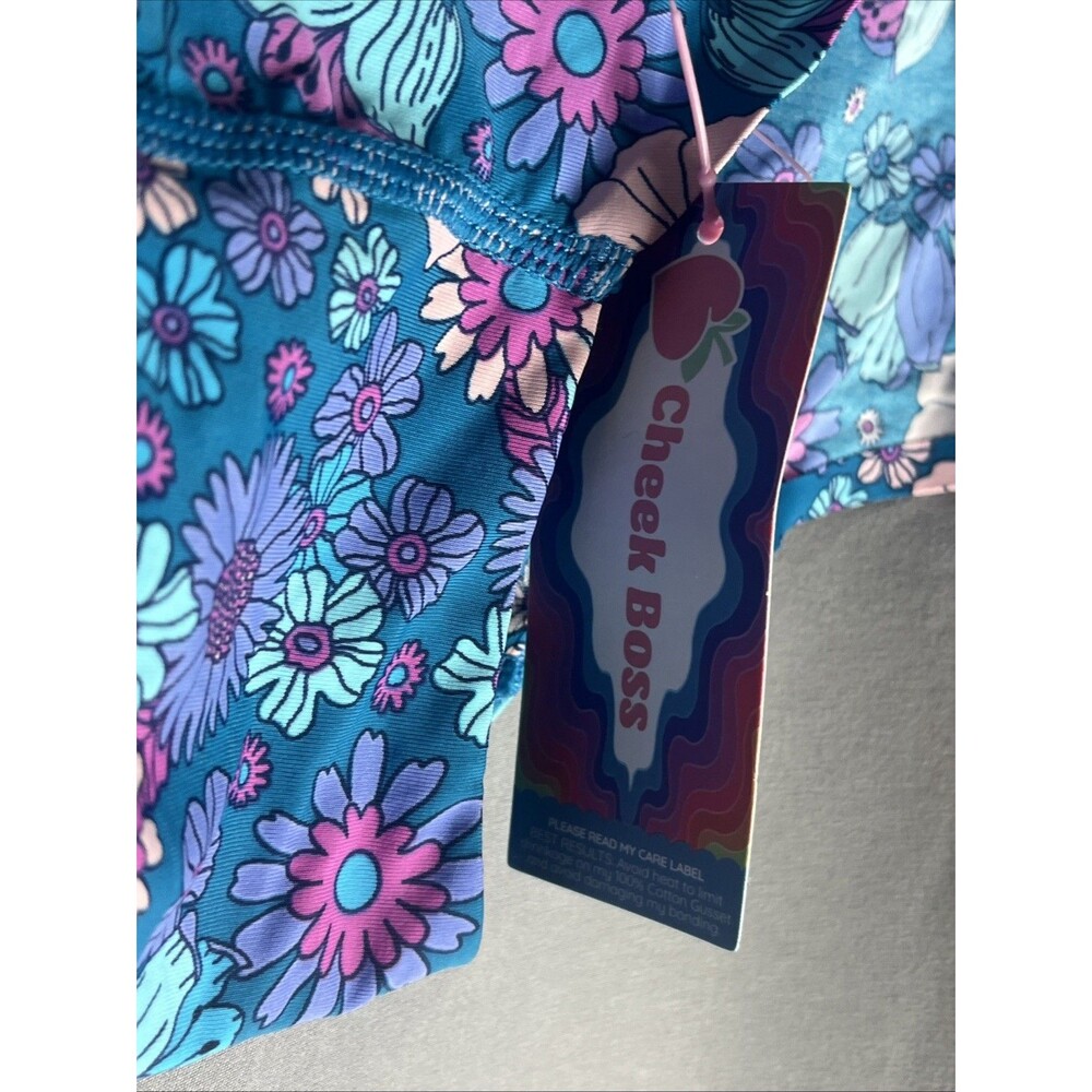 Cheek Boss Panties Women's XL Hippie 70’s Underwear Cheeky Floral Stretchy NWT - Picture 4 of 7